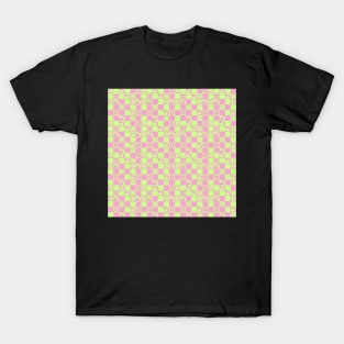 preppy neon checker T-Shirt